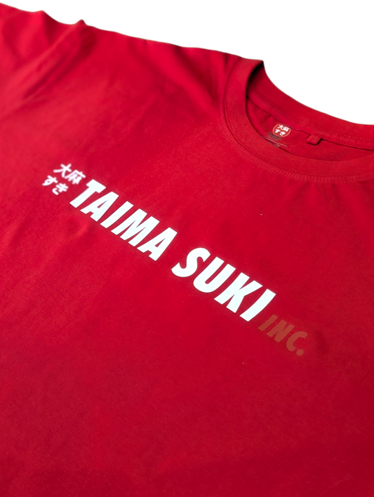 Casual Banner Logo T-Shirt Red